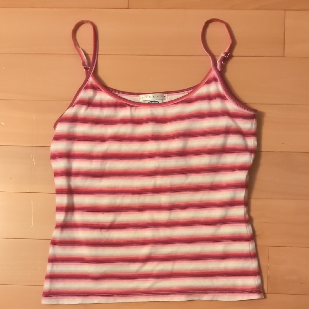 Old Navy Pink Striped Tank Top